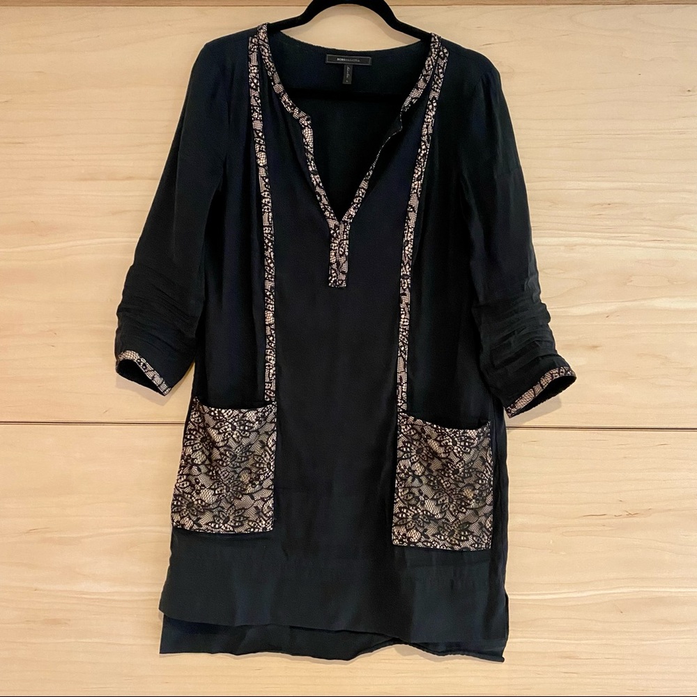 Great classic black dress with pockets!!